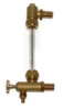 Wasserstandanzeiger mit einem Hahn M10x1 / Glas Ø 6 mm